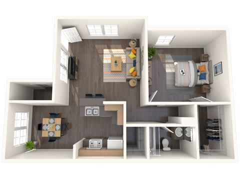 one bedroom floorplan